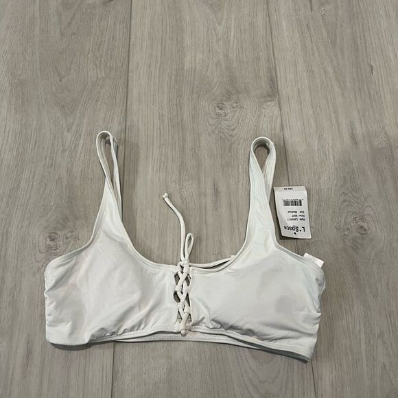 Anthropologie x L*Space Romi Lace-Up Bikini Top size M - Picture 3 of 7